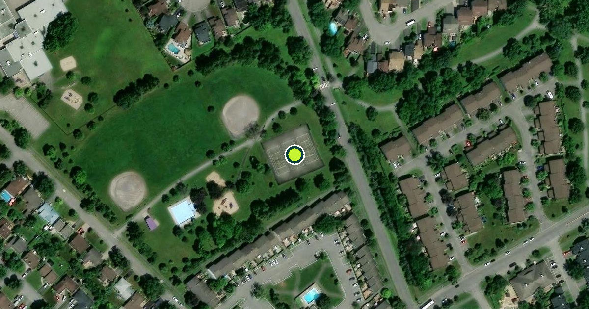 Satellite view of Ottawa Pickleball Courts