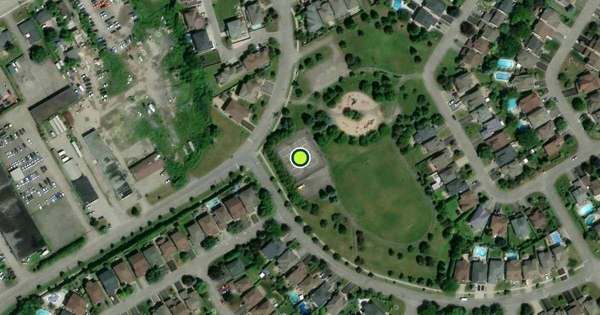 Satellite view of Ottawa Pickleball Courts