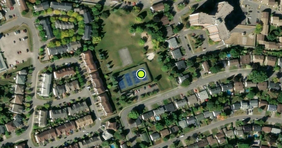 Satellite view of Ottawa Pickleball Courts