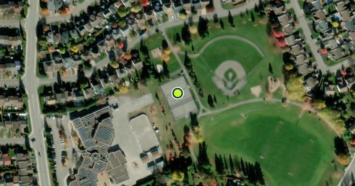 Satellite view of Ottawa Pickleball Courts
