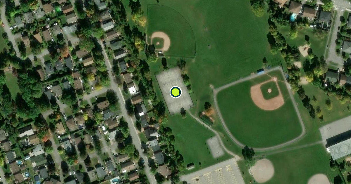 Satellite view of Ottawa Pickleball Courts