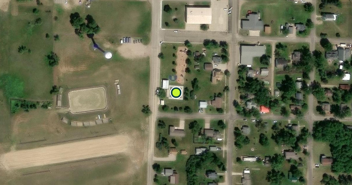 Satellite view of Ottertail Pickleball Courts