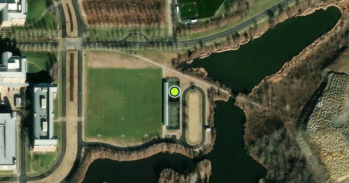 Satellite view of Overland Park Pickleball Courts