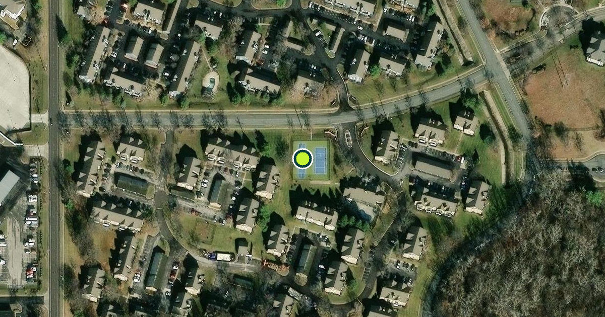 Satellite view of Overland Park Pickleball Courts