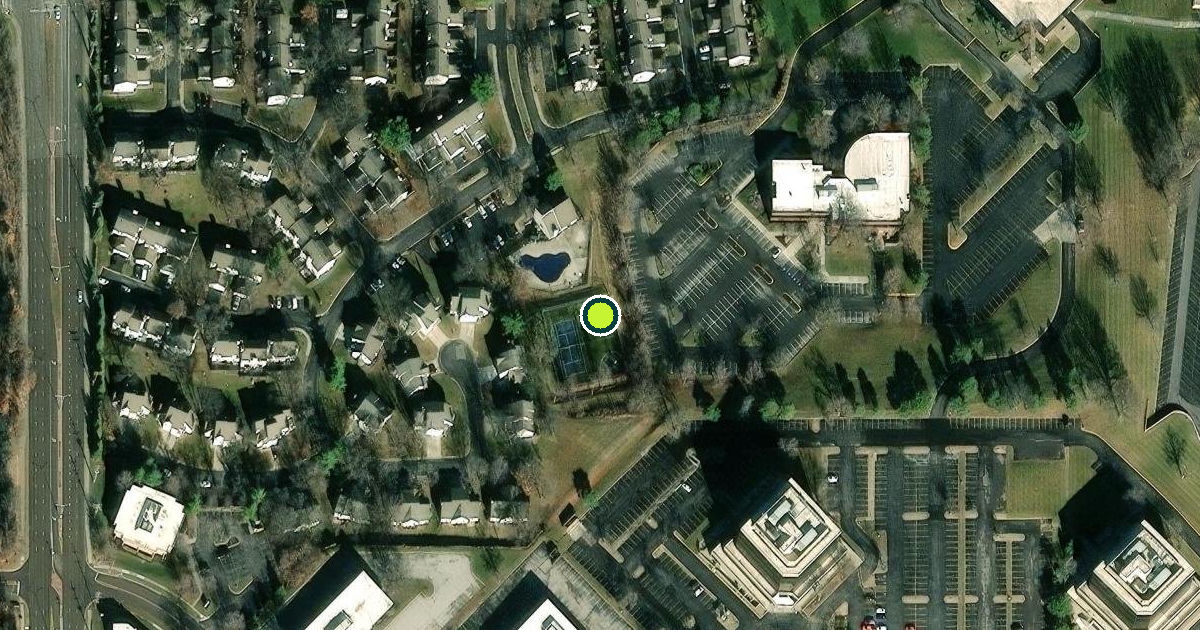 Satellite view of Overland Park Pickleball Courts
