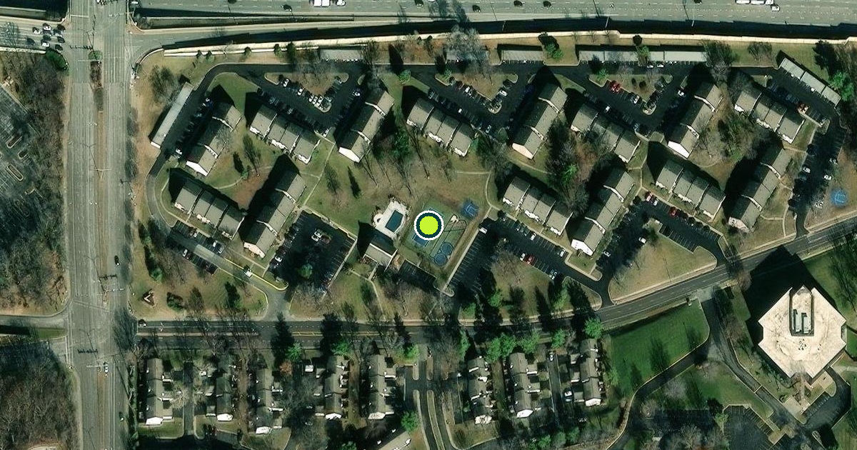 Satellite view of Overland Park Pickleball Courts