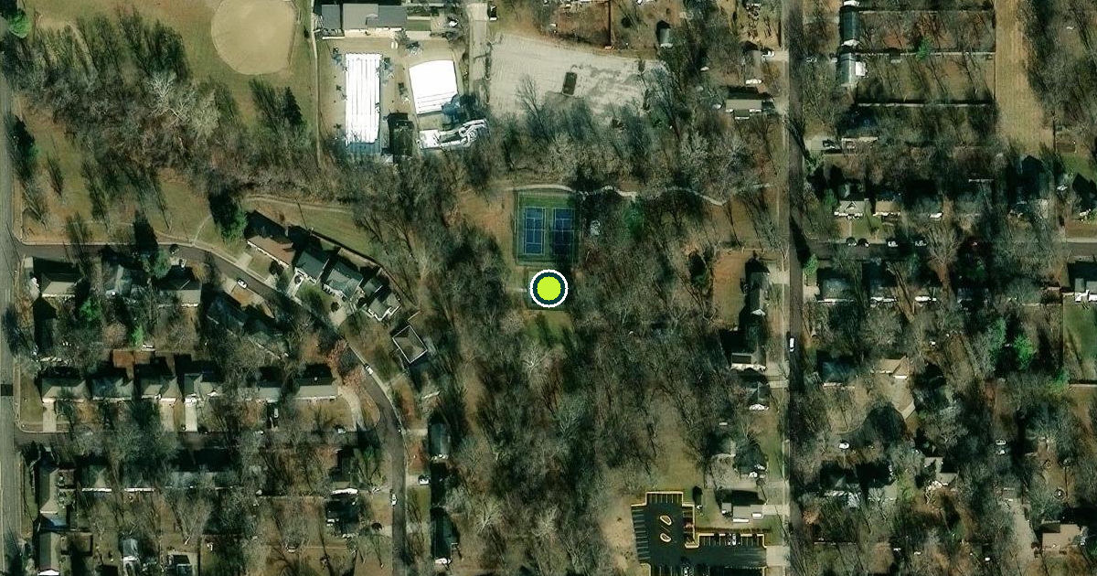 Satellite view of Overland Park Pickleball Courts