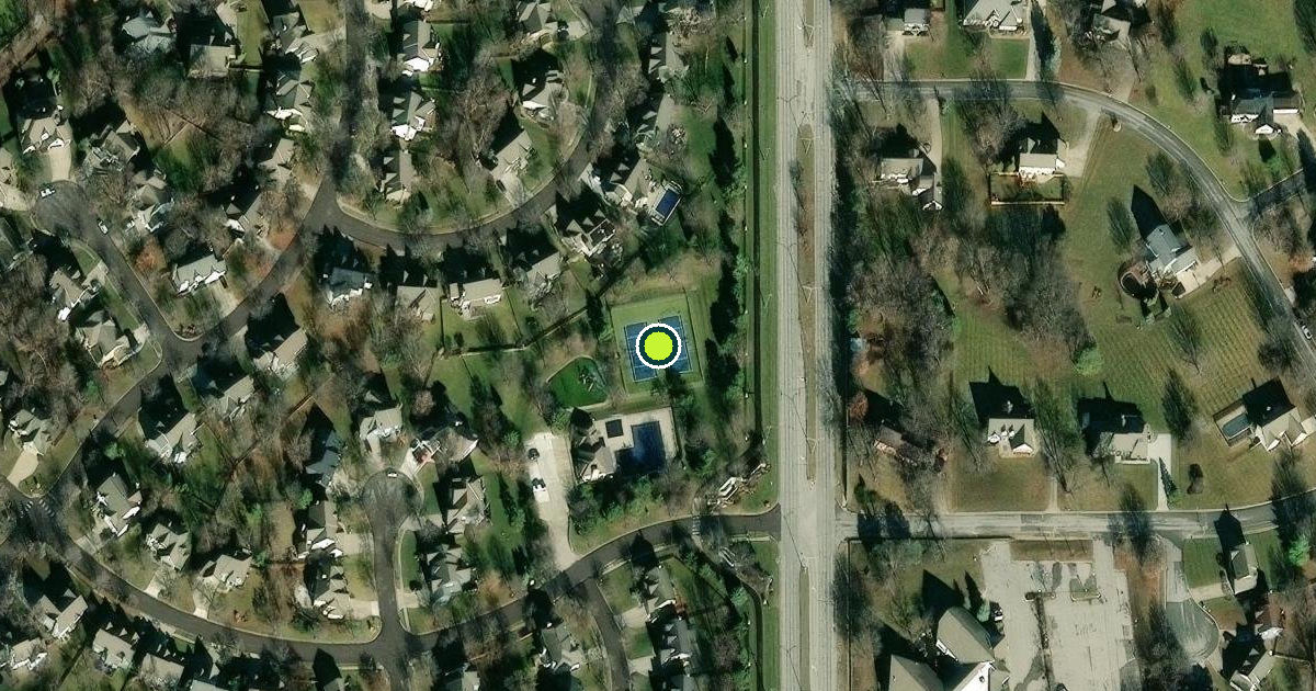 Satellite view of Overland Park Pickleball Courts