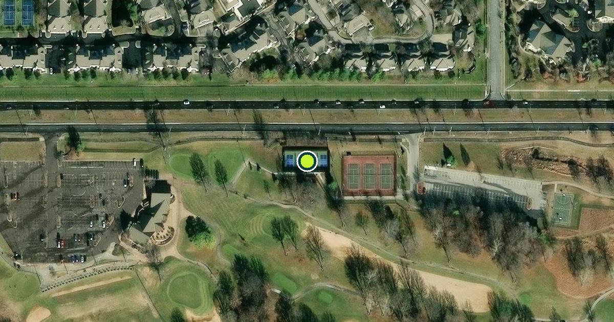 Satellite view of Overland Park Pickleball Courts