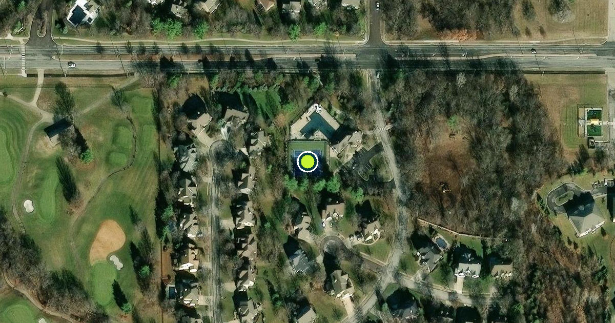 Satellite view of Overland Park Pickleball Courts