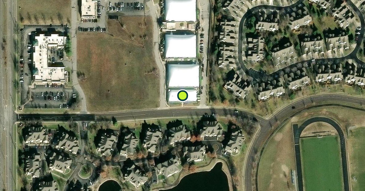 Satellite view of Overland Park Pickleball Courts