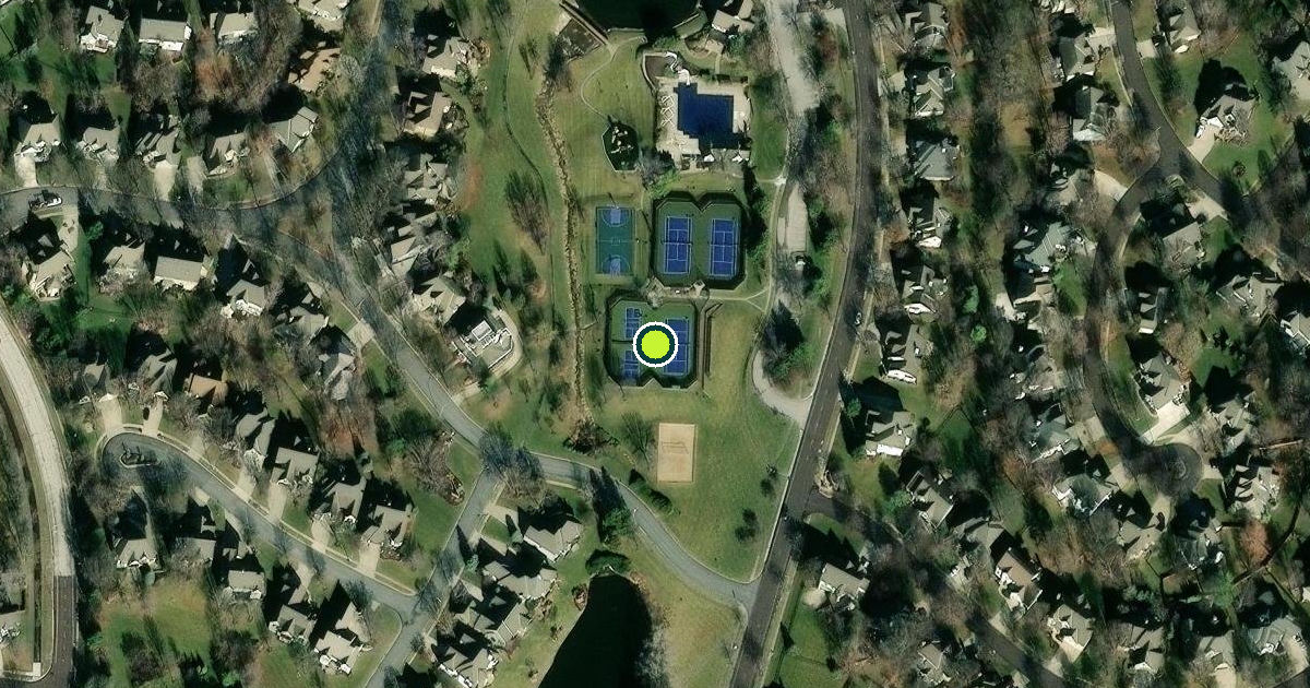 Satellite view of Overland Park Pickleball Courts