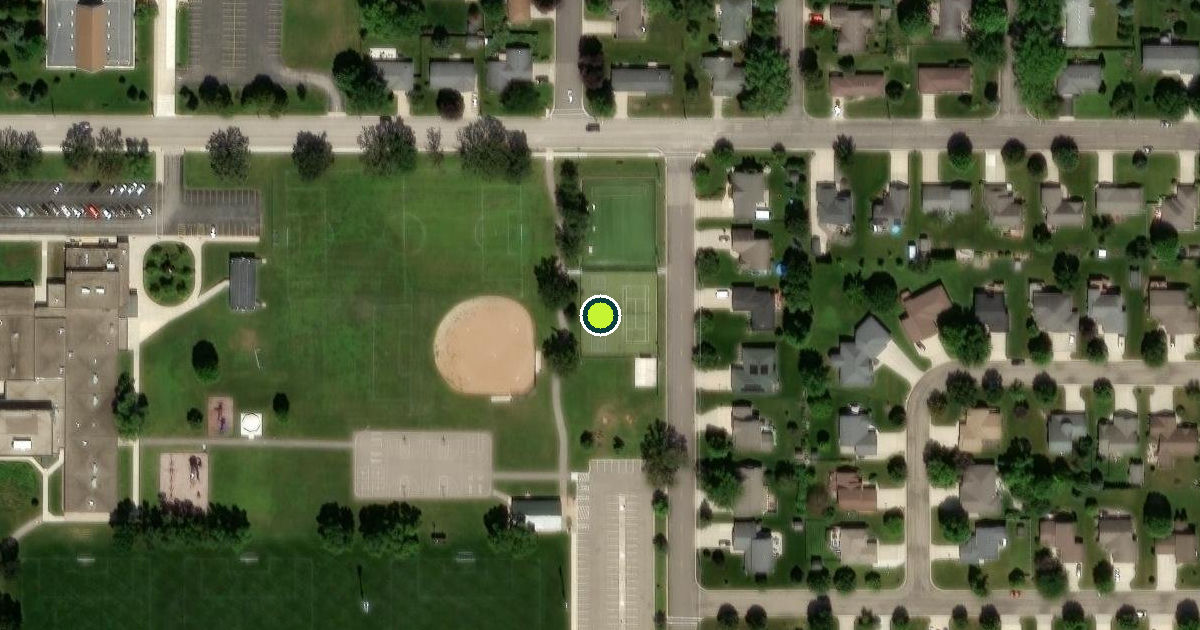 Satellite view of Owatonna Pickleball Courts