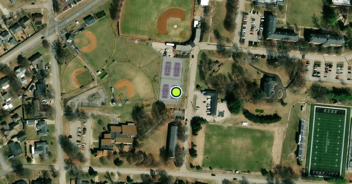 Satellite view of Owensboro Pickleball Courts