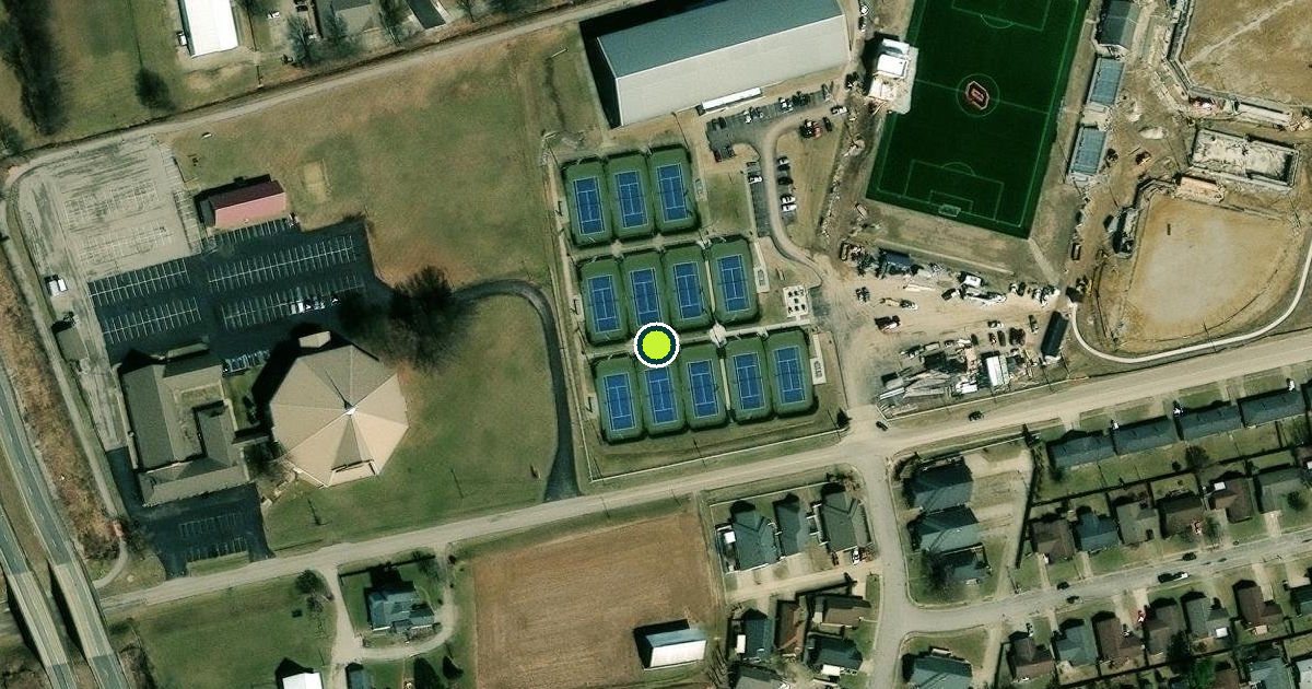 Satellite view of Owensboro Pickleball Courts