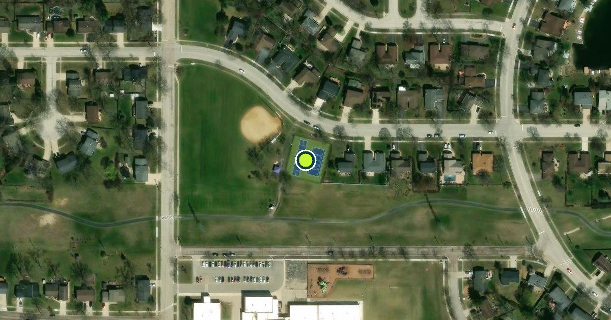 Satellite view of Palatine Pickleball Courts