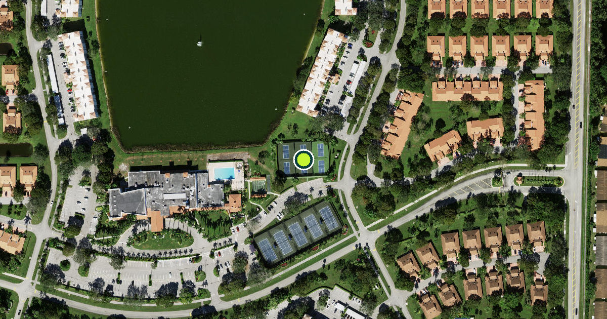 Satellite view of Palm Beach County Pickleball Courts
