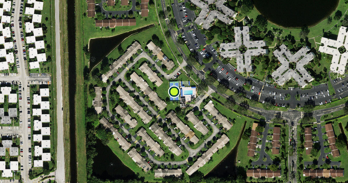 Satellite view of Palm Beach County Pickleball Courts