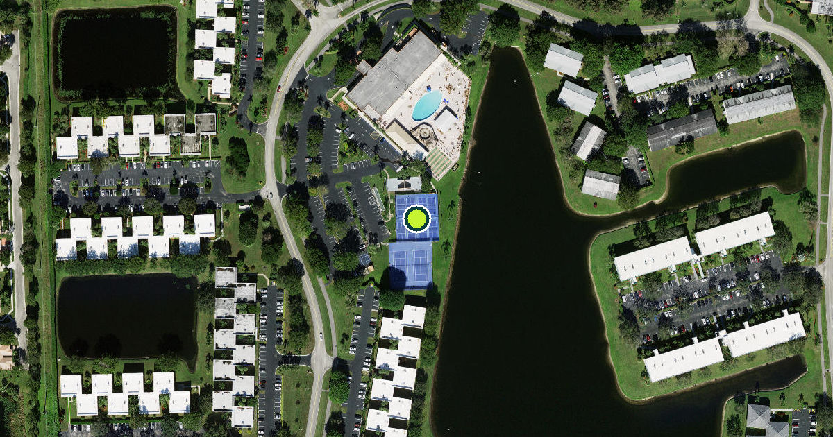 Satellite view of Palm Beach County Pickleball Courts