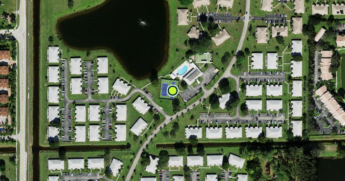 Satellite view of Palm Beach County Pickleball Courts