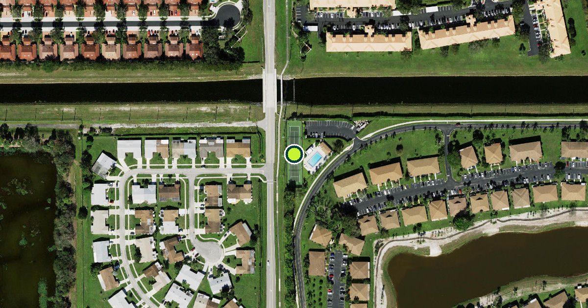 Satellite view of Palm Beach County Pickleball Courts