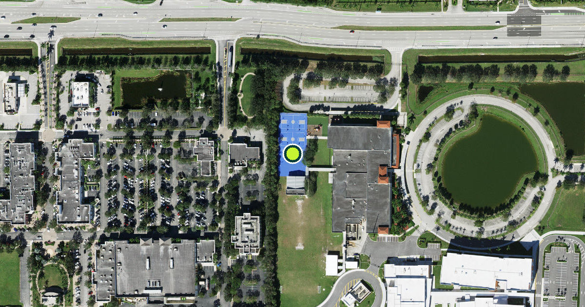 Satellite view of Palm Beach County Pickleball Courts