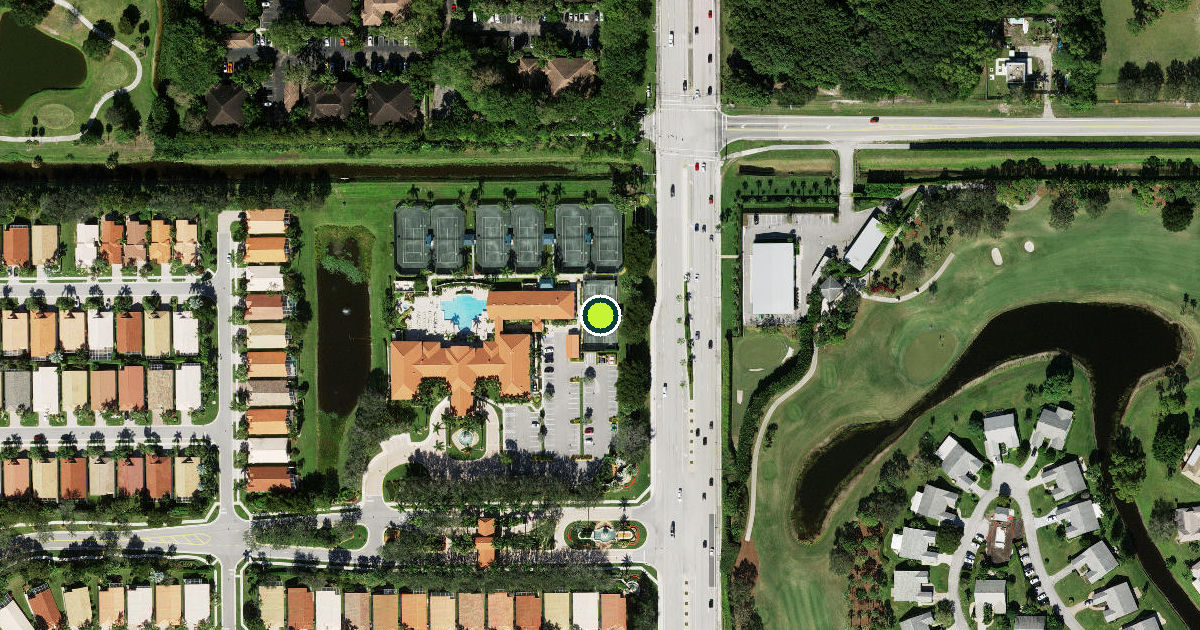 Satellite view of Palm Beach County Pickleball Courts