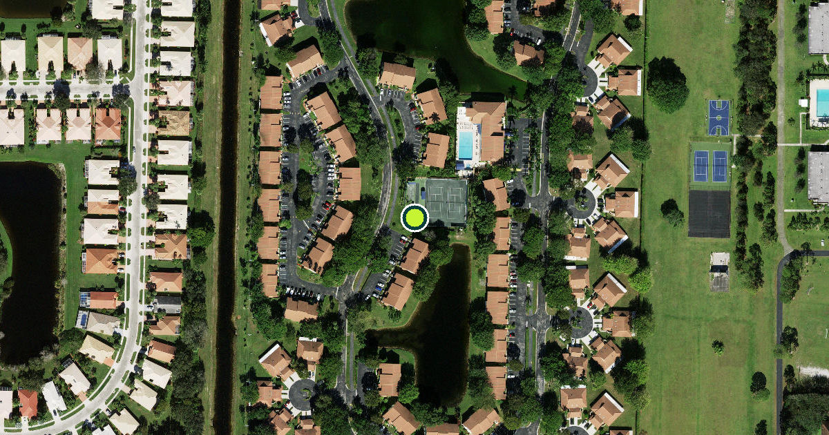 Satellite view of Palm Beach County Pickleball Courts