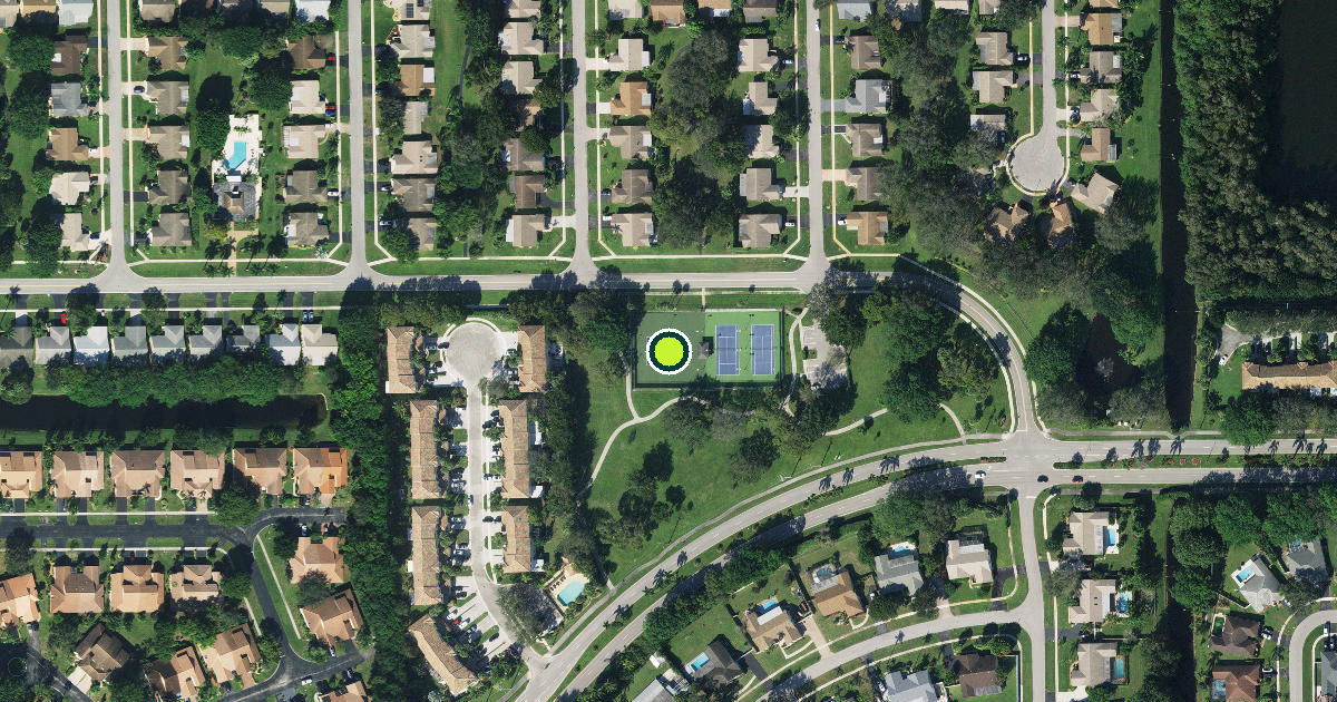 Satellite view of Palm Beach County Pickleball Courts