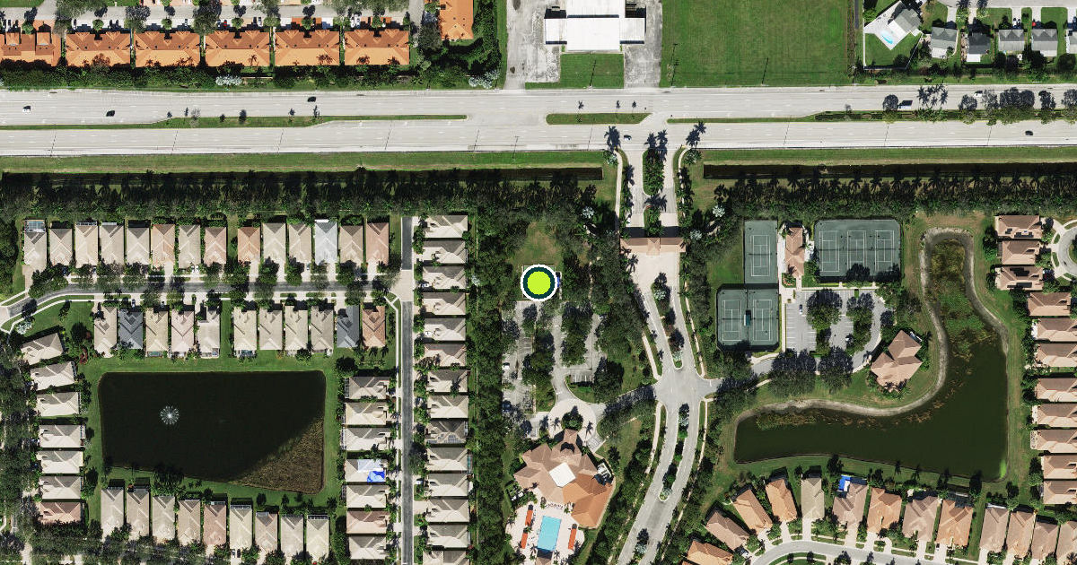 Satellite view of Palm Beach County Pickleball Courts
