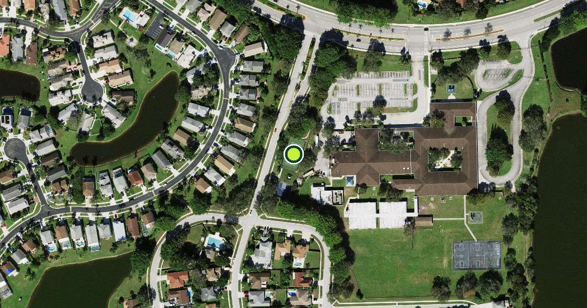 Satellite view of Palm Beach County Pickleball Courts