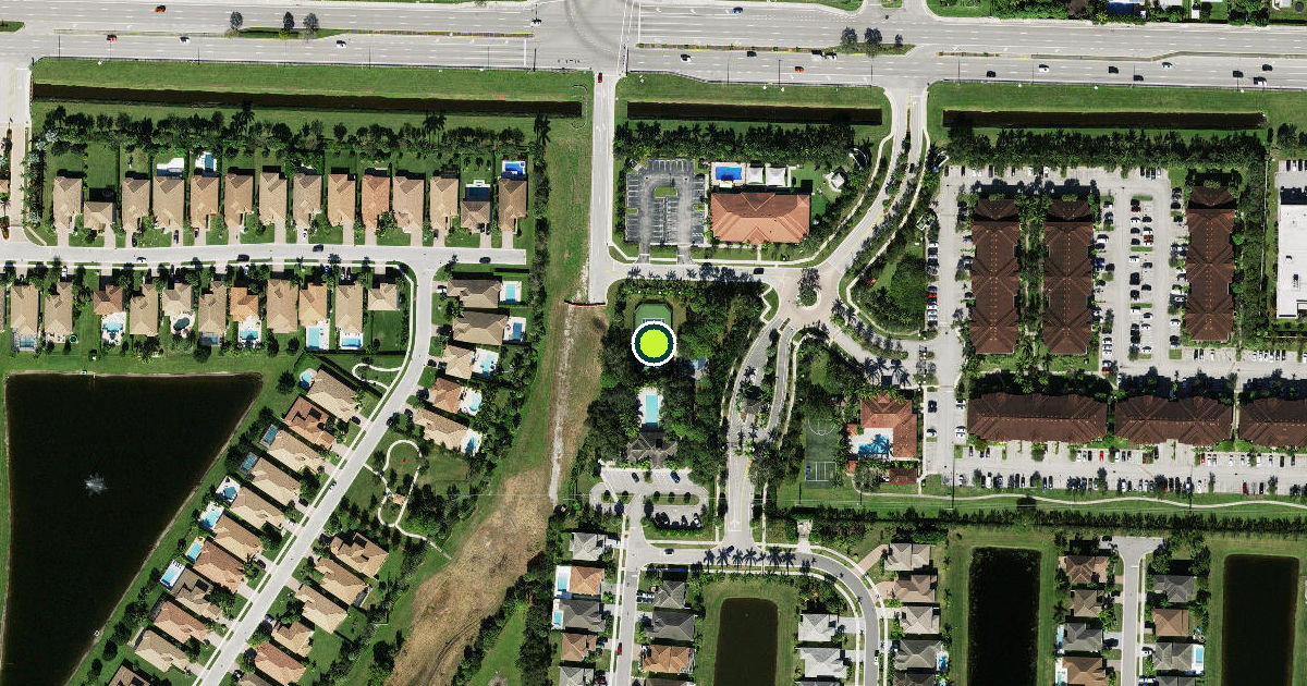 Satellite view of Palm Beach County Pickleball Courts
