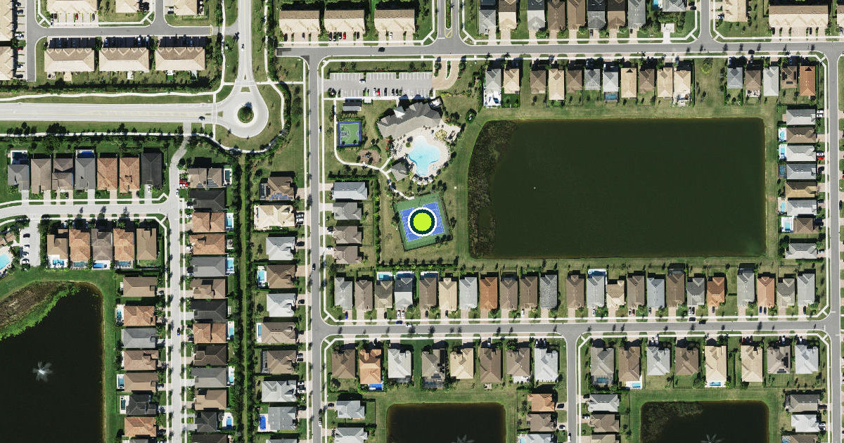 Satellite view of Palm Beach County Pickleball Courts