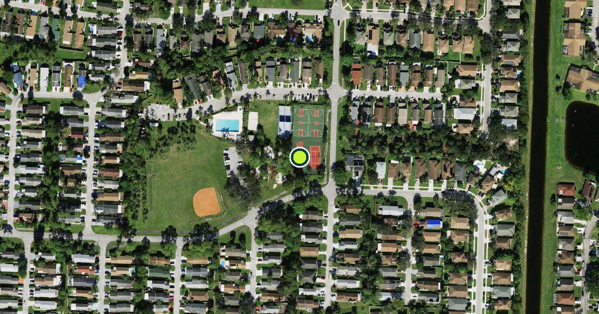 Satellite view of Palm Beach County Pickleball Courts