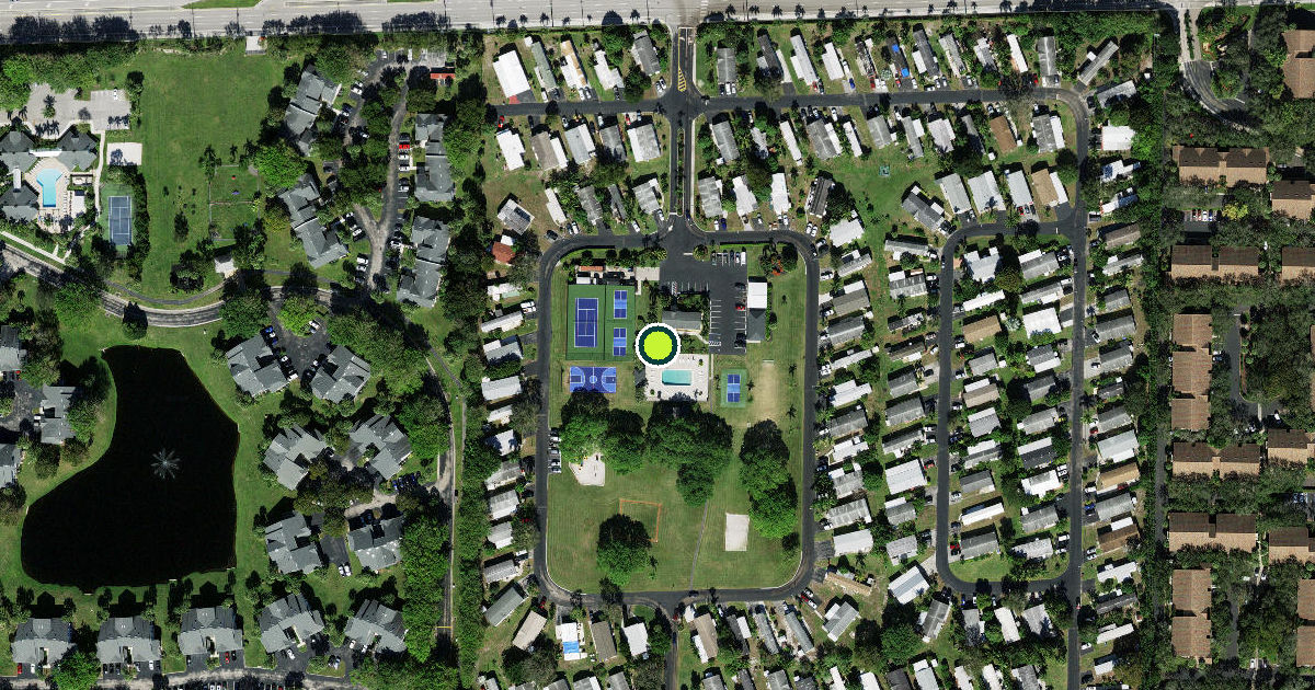Satellite view of Palm Beach County Pickleball Courts