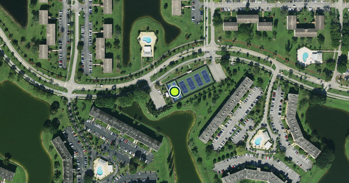 Satellite view of Palm Beach County Pickleball Courts