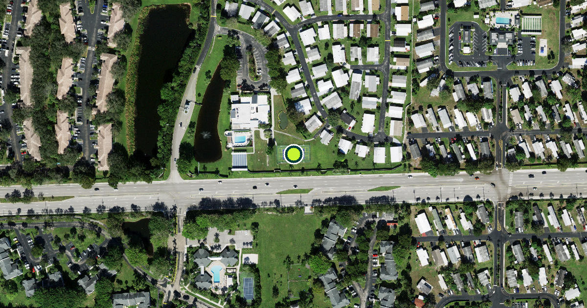 Satellite view of Palm Beach County Pickleball Courts