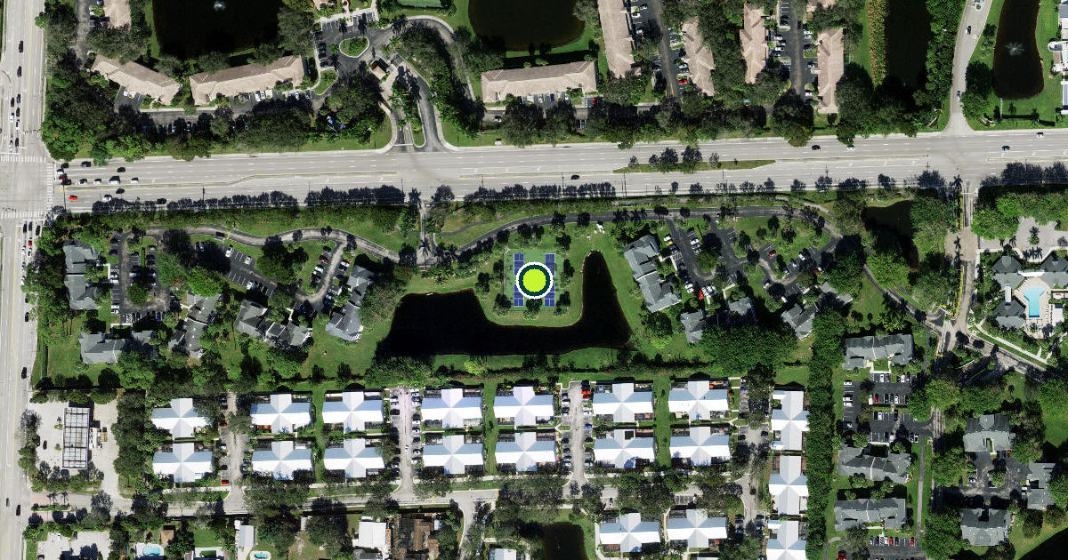 Satellite view of Palm Beach County Pickleball Courts