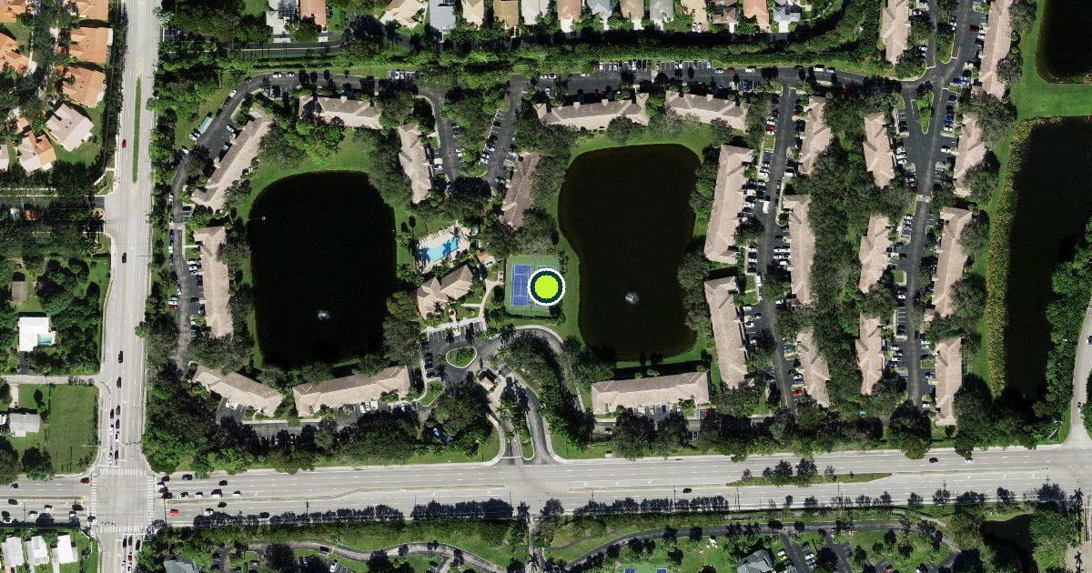 Satellite view of Palm Beach County Pickleball Courts