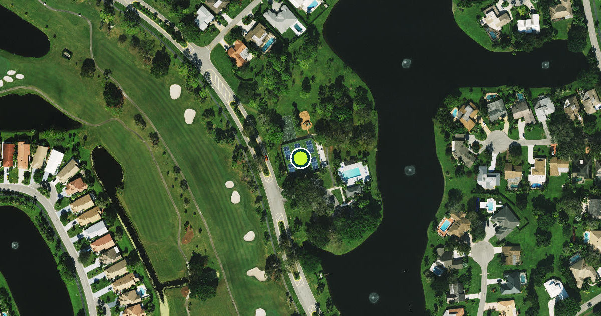 Satellite view of Palm Beach County Pickleball Courts