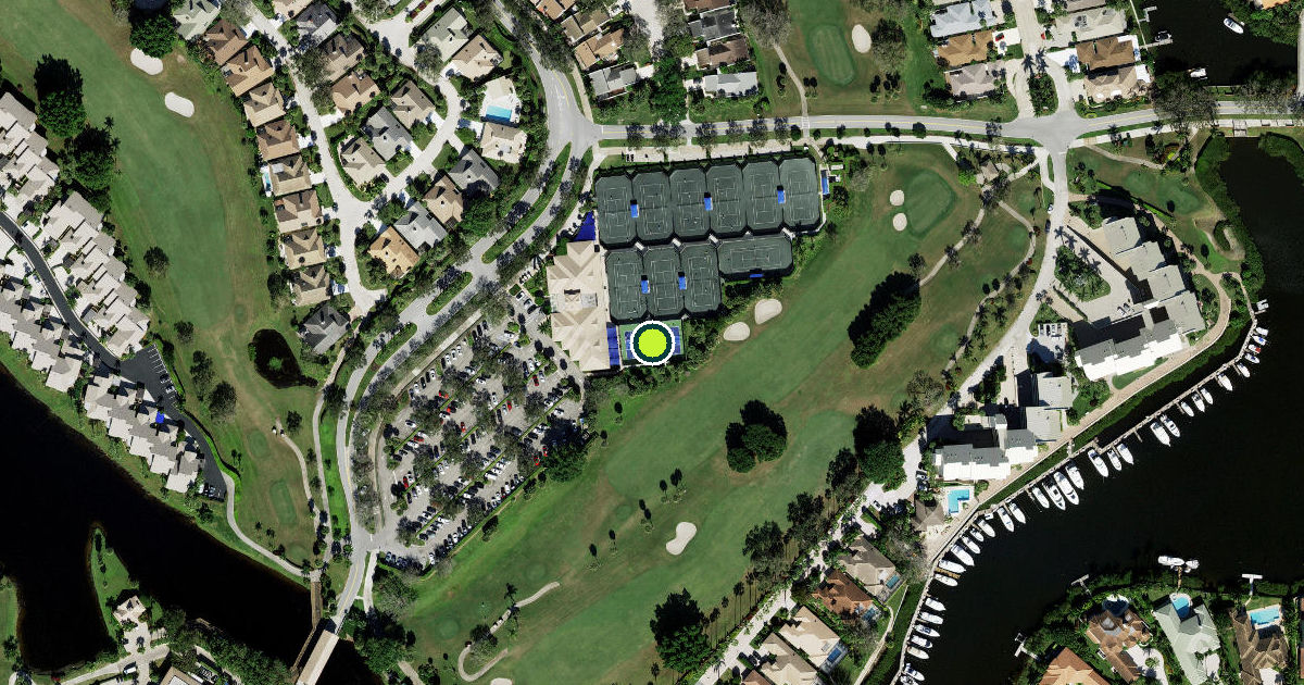 Satellite view of Palm Beach County Pickleball Courts