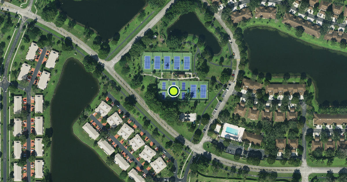 Satellite view of Palm Beach County Pickleball Courts