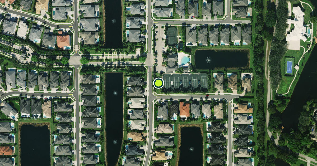 Satellite view of Palm Beach County Pickleball Courts