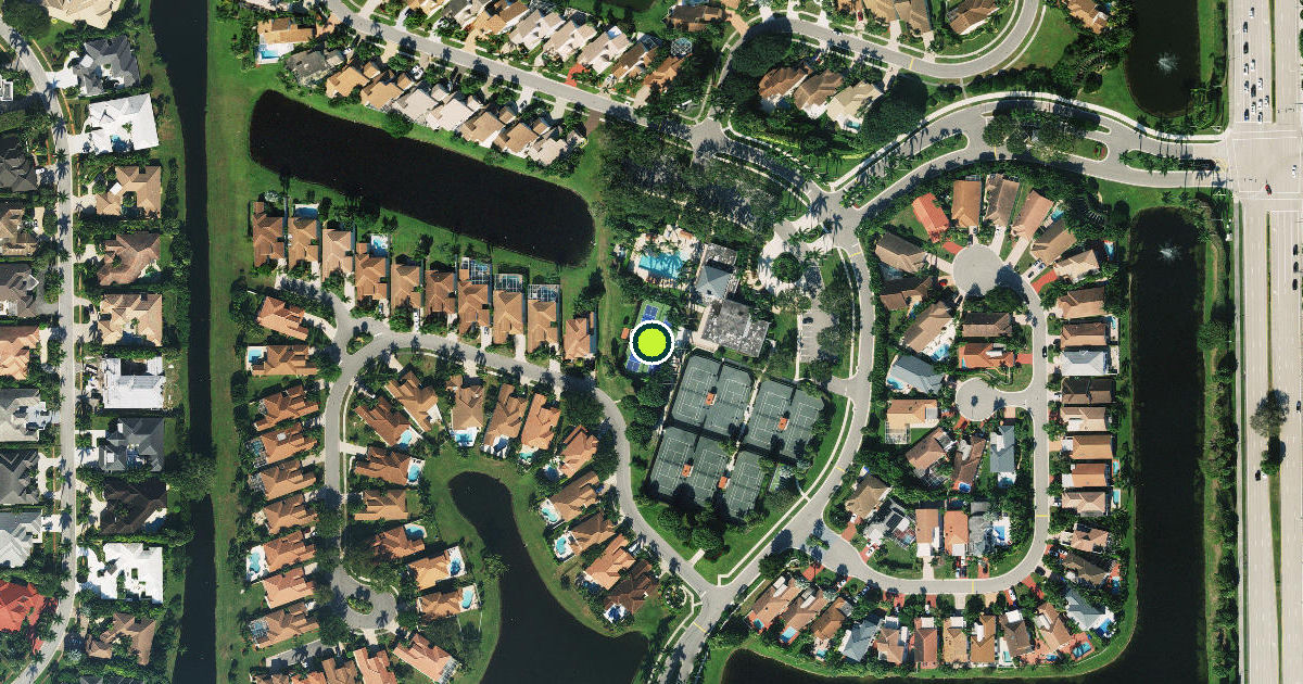 Satellite view of Palm Beach County Pickleball Courts