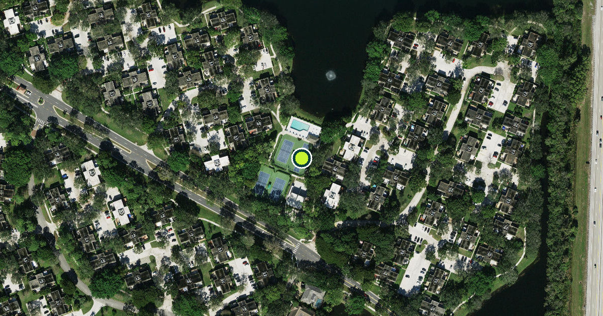 Satellite view of Palm Beach Gardens Pickleball Courts