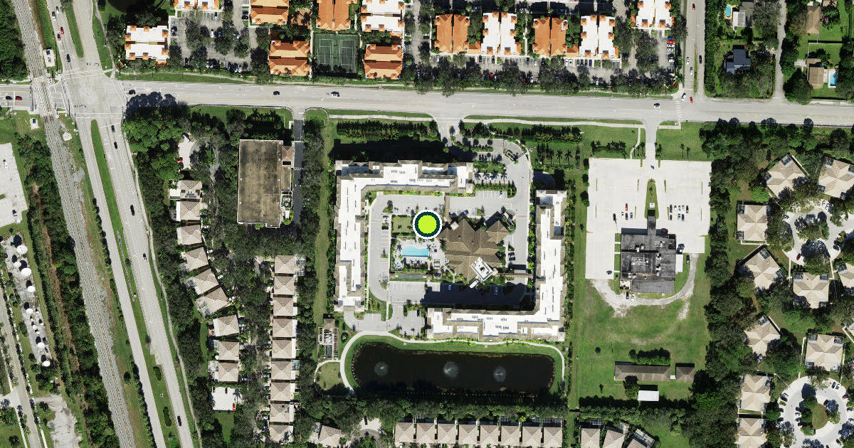 Satellite view of Palm Beach Gardens Pickleball Courts