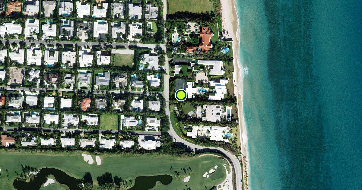 Satellite view of Palm Beach Pickleball Courts