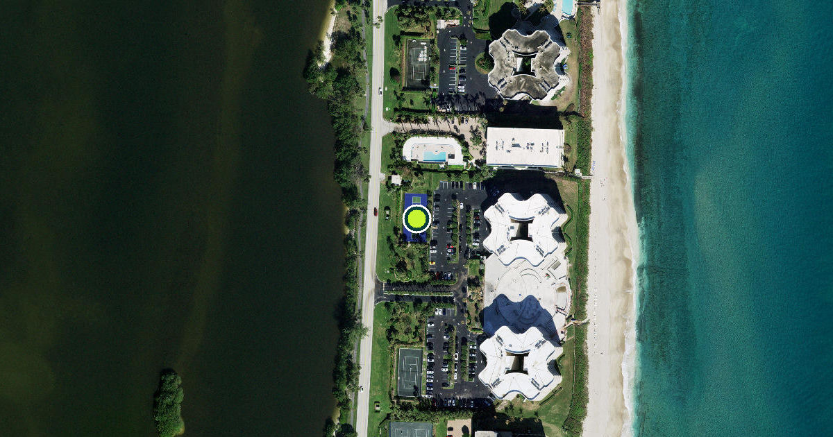 Satellite view of Palm Beach Pickleball Courts
