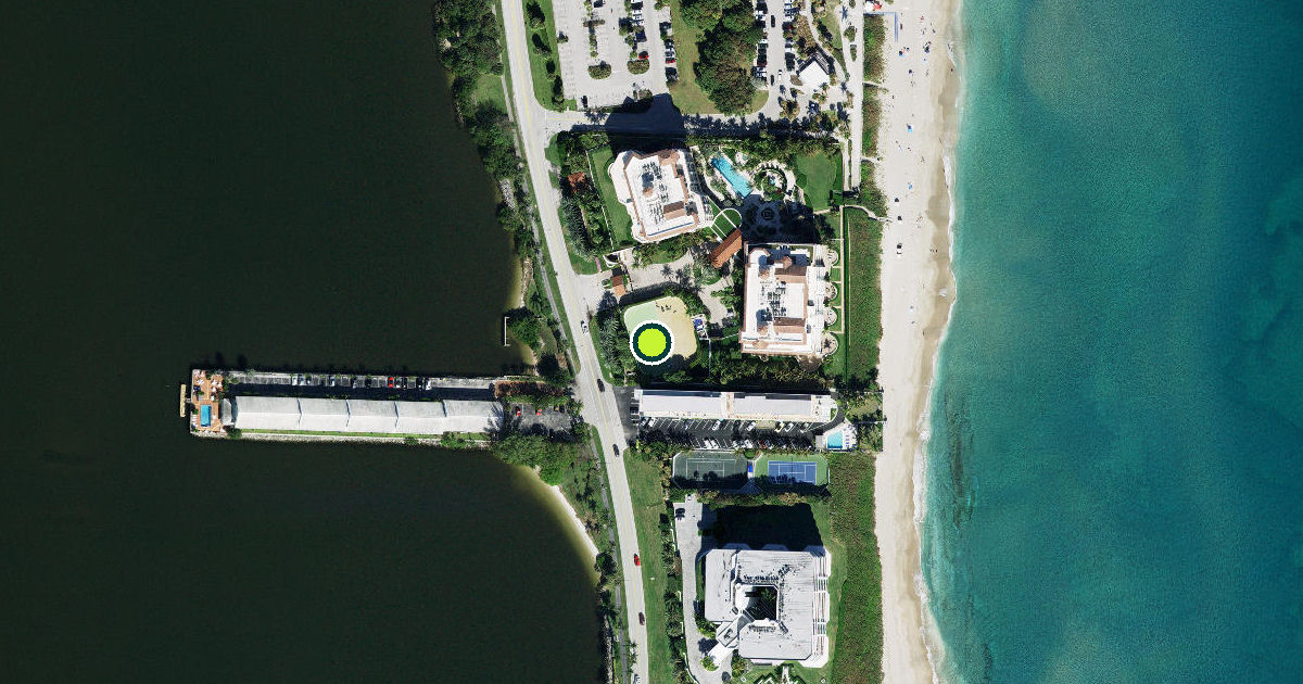 Satellite view of Palm Beach Pickleball Courts