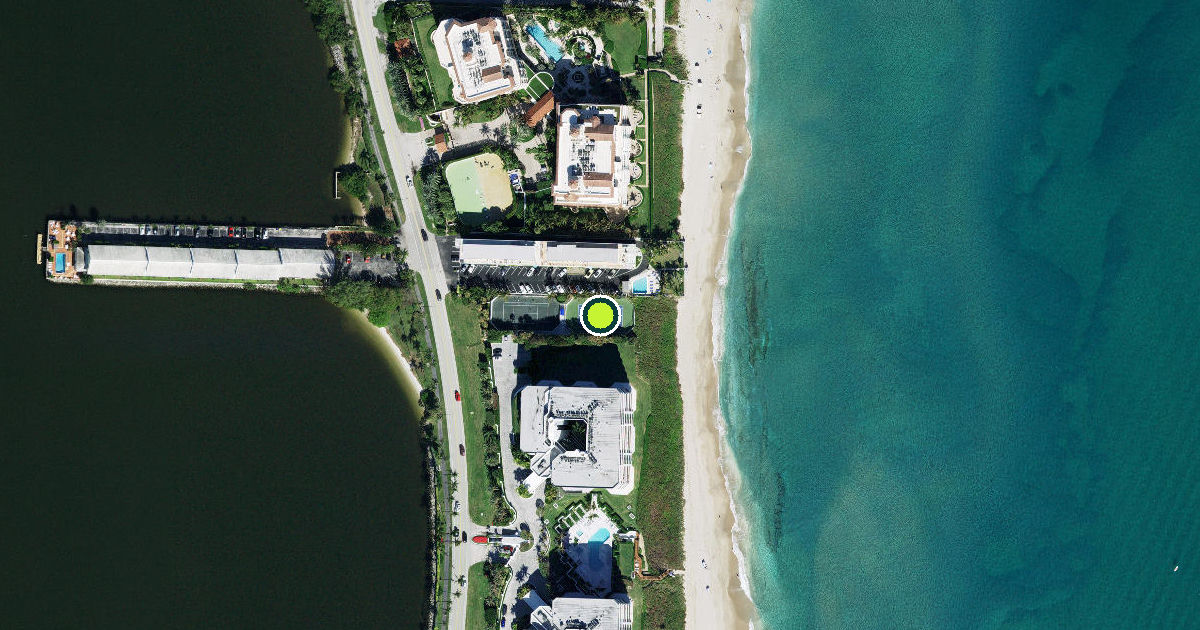 Satellite view of Palm Beach Pickleball Courts